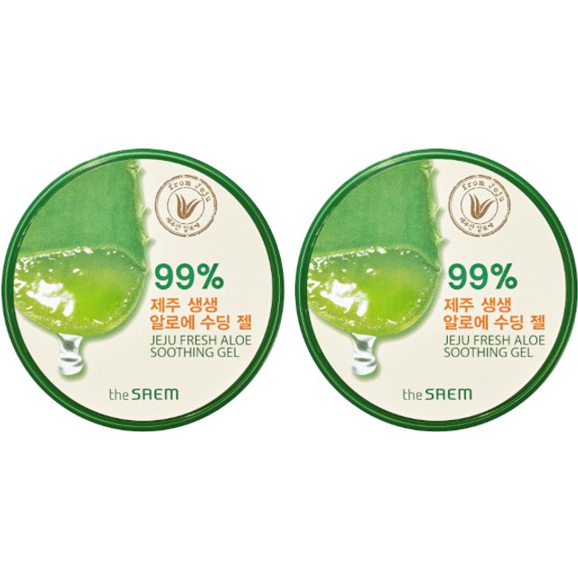 The Saem - Jeju Fresh Aloe Soothing Gel 99% - 300ml (2ea) Set