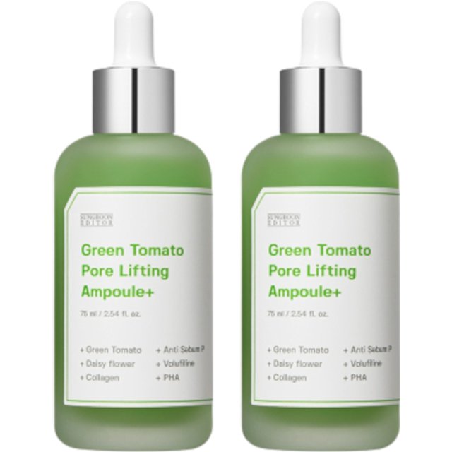 SUNGBOON EDITOR - Green Tomato Pore Lifting Ampoule+ - 75ml (2ea) Set