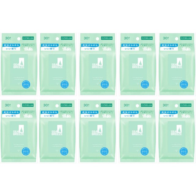 Shiseido - Sea Breeze Face & Body Ice Sheet - 30 sheets - Clear Botanical (10ea) Set