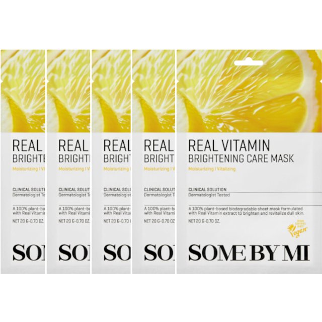 SOME BY MI - Real Vitamin Brightening Care Mask - 1pc (5ea) Set