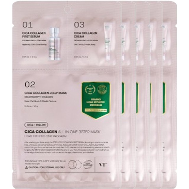 VT - Cica Collagen All In One 3Step Mask (5ea) Set