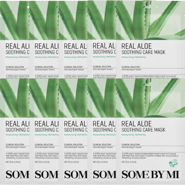 SOME BY MI - Real Aloe Soothing Care Mask - 10pcs