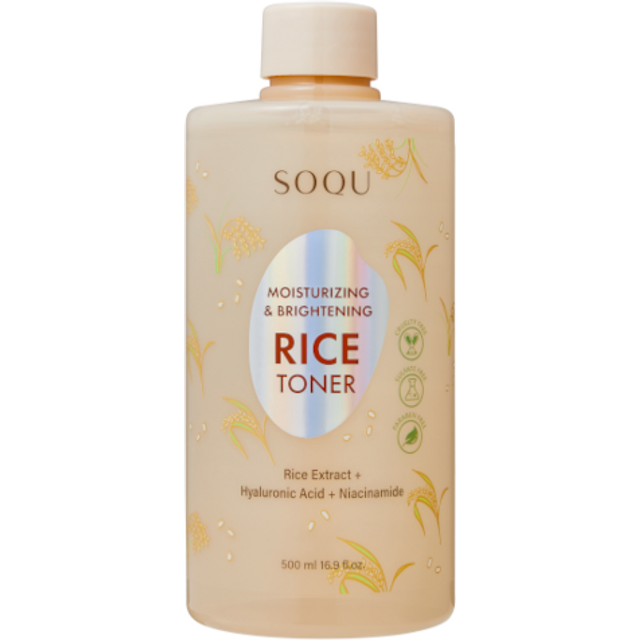 SOQU - Moisturizing & Brightening Rice Toner - 500ml