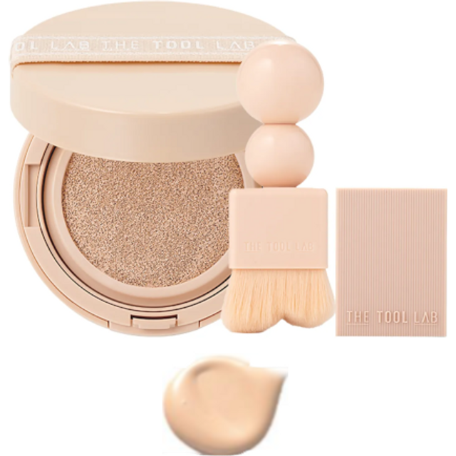THE TOOL LAB - Stamp Skinfit Cushion Glow + Brush - 11g - 23 Natural Beige