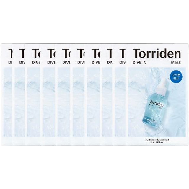 Torriden - DIVE IN Low Molecular Hyaluronic Acid Mask Pack - 27ml x 10stücke
