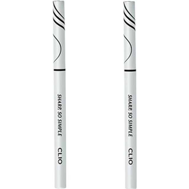 CLIO - Sharp So Simple Waterproof Pencil Liner - 0.14g - 01 Black (2ea) Set