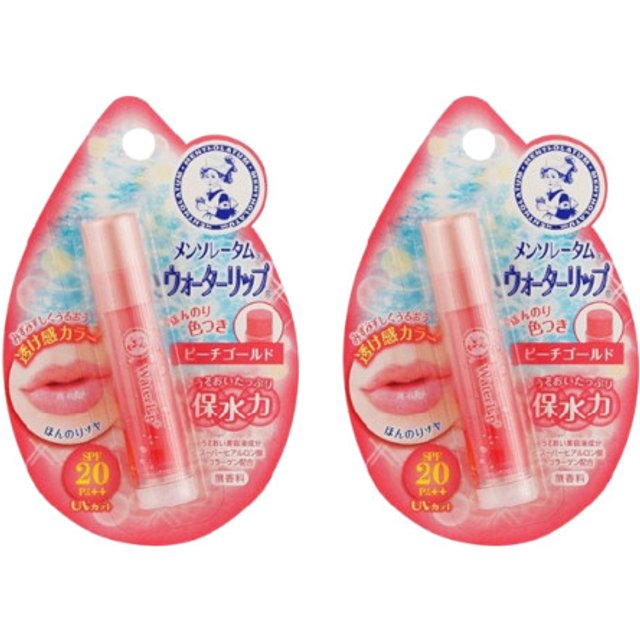 Rohto Mentholatum - Water Lip Colour Balm SPF 20 PA++ - 1pc - Peach Gold (2ea) Set