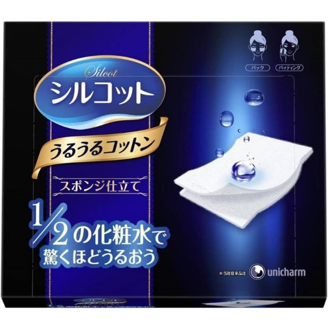 unicharm - Silcot Sponge Touch Moisturizing Cotton Pads