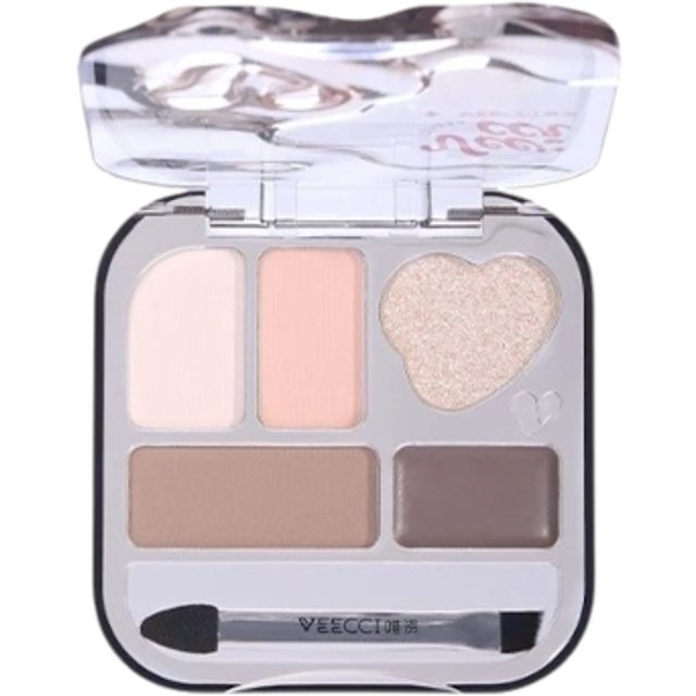 VEECCI - Shiny Vibrant Aegyo-Sal & Eyeshadow Palette - 4g - M01 Brown