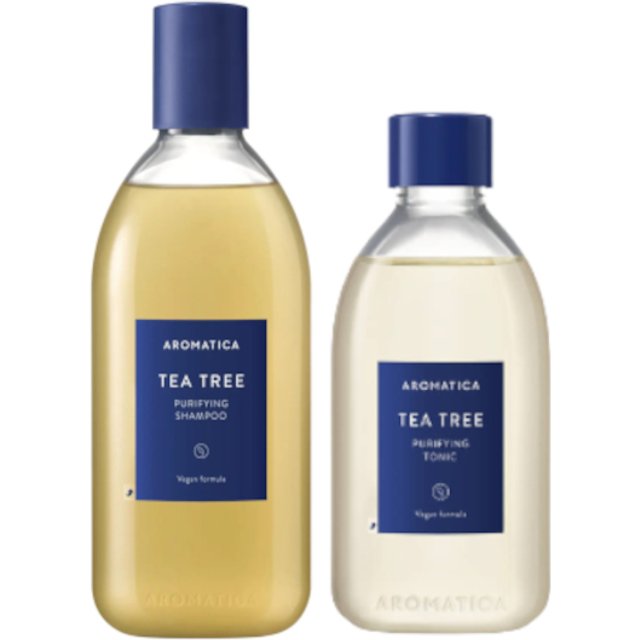 aromatica - Tea Tree Purifying Shampoo - 180ml (1ea) + Tea Tree Purifying Tonic - 100ml (1ea) Set