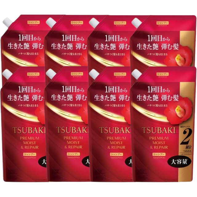 Shiseido - Tsubaki Premium Moist & Repair Shampoo Refill - 600ml (8ea) Set