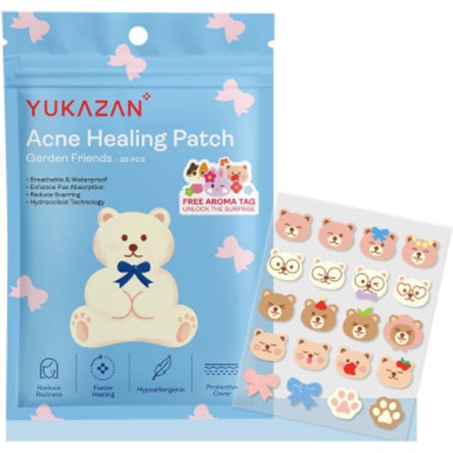 YUKAZAN - Hydrocolloid Acne Healing Patch - 20pcs - Cutie Bear