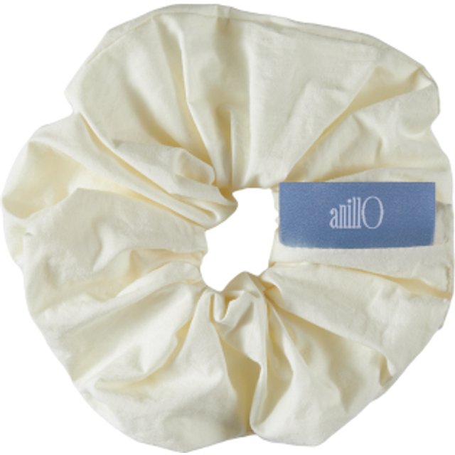 anillO - Cream Cotton Hair Scrunchie - 1pc