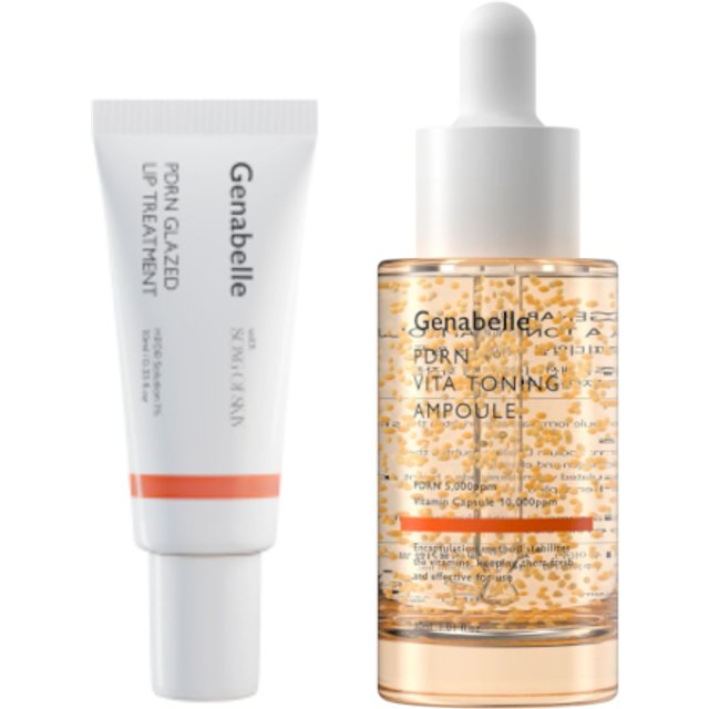 Genabelle - PDRN Glazed Lip Treatment - 10ml (1ea) & VITA Toning Ampoule - 30ml (1ea) Set