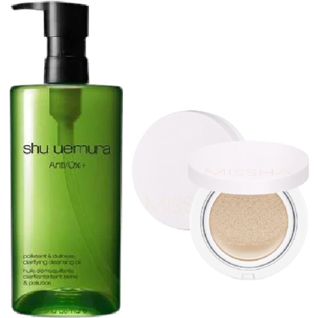 Missha X Shu Uemura Magic Cushion Cover Lasting - No.21 X Shu Uemura - Anti/Oxi+ Pollutant & Dullness Clarifying Cleansing Oil