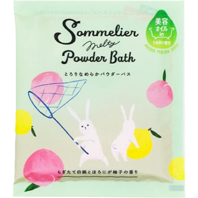 CHARLEY - Sommelier Melty Powder Bath - 40g - Freshly Picked White Peach And Slightly Bitter Yuzu Scent