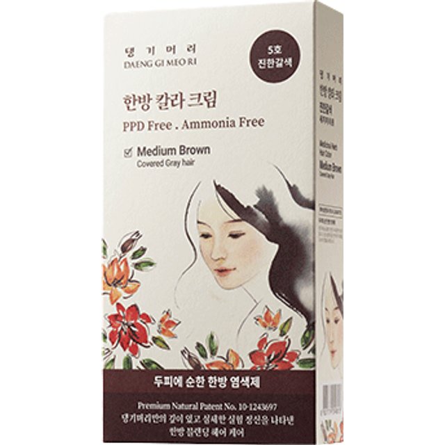 Daeng gi Meo Ri - Medicinal Herb Hair Color - 120g - Medium Brown