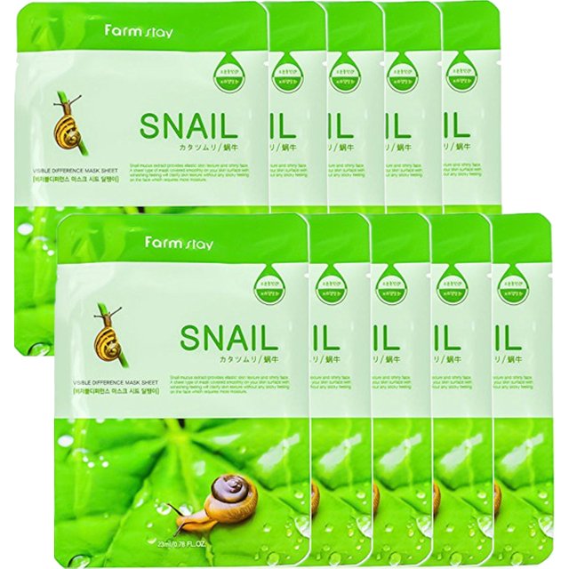 Farm Stay - Visible Difference Mask Sheet - Snail - 1pc (10ea) Set