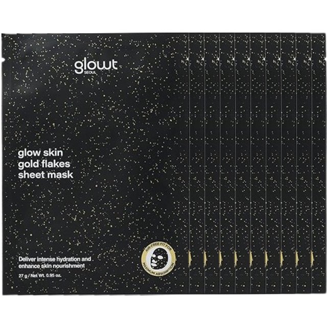 Glowt Seoul - Glow Skin Gold Flakes Sheet Mask - 10pcs/27g