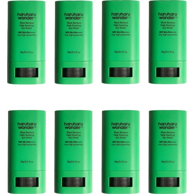 haruharu wonder - Black Bamboo Daily Soothing Sun Shield SPF50+ PA++++ - 20g (8ea) Set
