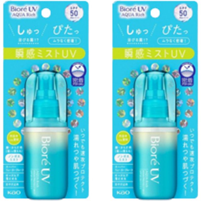 Kao - Biore UV Aqua Rich Aqua Protect Mist SPF50 PA++++ - 60ml (2ea) Set