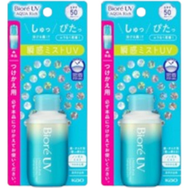 Kao - Biore UV Aqua Rich Aqua Protect Mist SPF50 PA++++ Refill - 60ml (2ea) Set