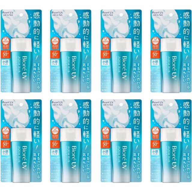 Kao - Biore UV Aqua Rich Water Gel SPF50+ PA++++ - 70ml (8ea) Set