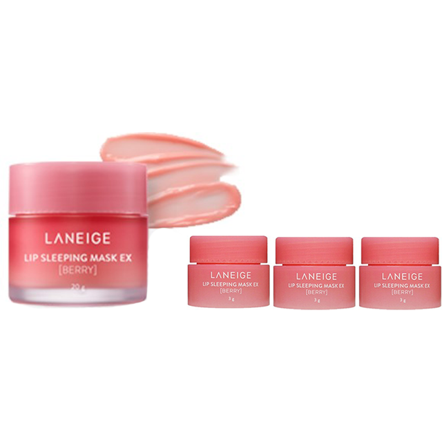 LANEIGE Lip Sleeping Mask EX - Berry - 20g (1ea) + 3g (3ea) Set