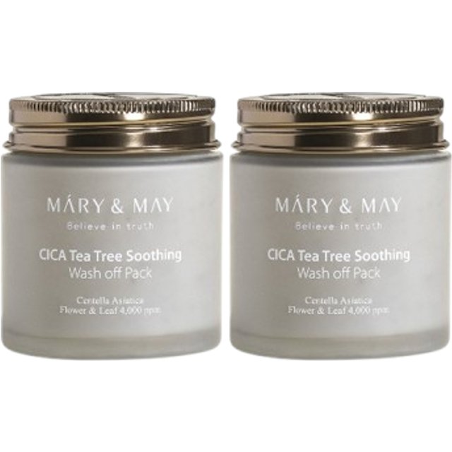 Mary&May Cica TeaTree Soothing Wash Off Pack - 125g (2ea) Set