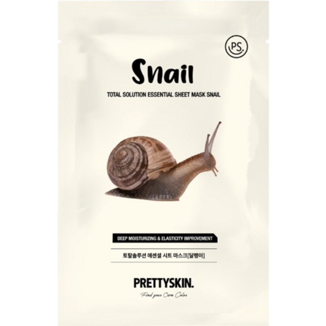 PRETTYSKIN - Total Solution Essential Sheet Mask - 1pc - Snail