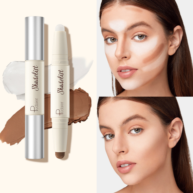 Pudaier - Contour & Highlight Sticks - 1.8g*2 - 01 Ivory & Buff