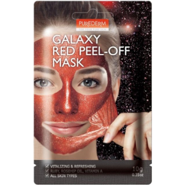 PUREDERM - Galaxy Peel-off Mask - Red/10g - 1pc