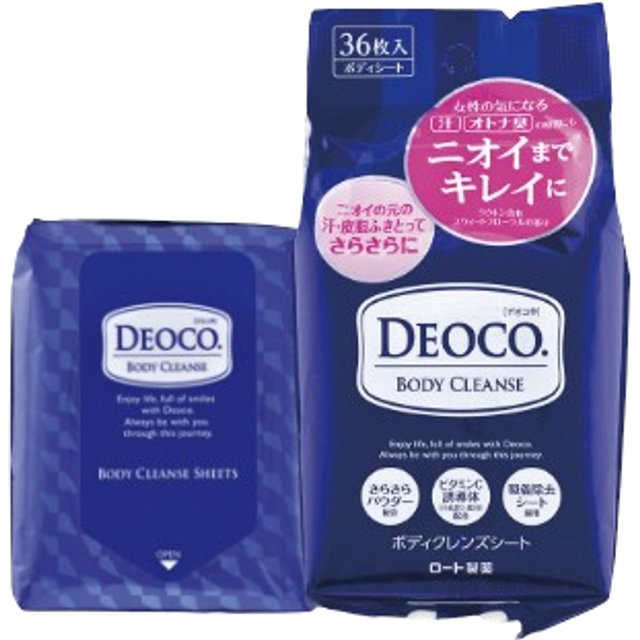 Rohto Mentholatum - Deoco Body Cleanse Sheet - 36pcs