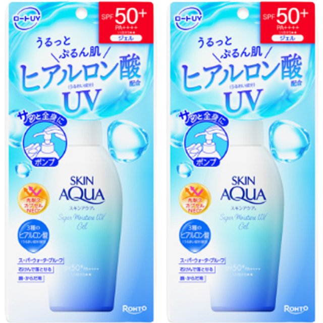 Rohto Mentholatum Skin Aqua Sunscreen Super Moisture Gel Pump (2ea) Set