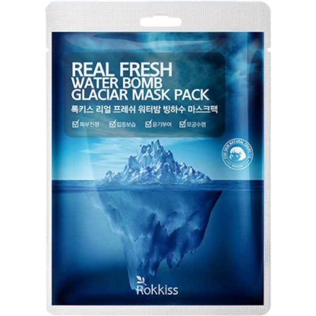 Rokkiss - Real Fresh Water Bomb Glaciar Mask Pack - 1pc