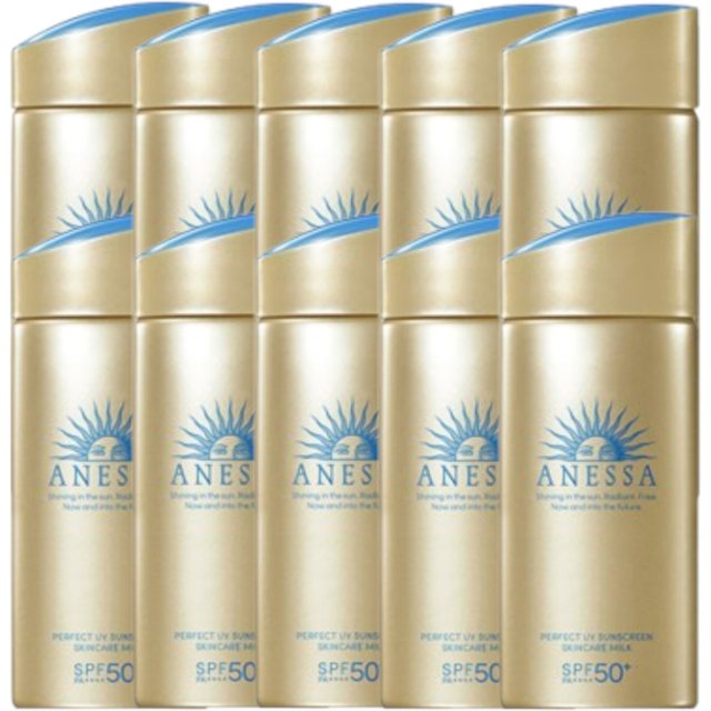 Shiseido - Anessa Perfect UV Sunscreen Skincare Milk N SPF50+ PA++++ - (Random Version) - 90ml (10ea) Set