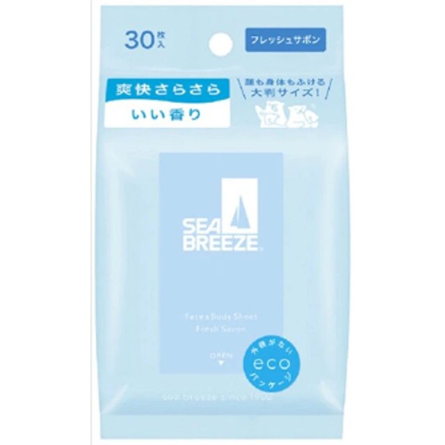 Shiseido - Sea Breeze Face & Body Ice Sheet - 30 sheets - Fresh Savon