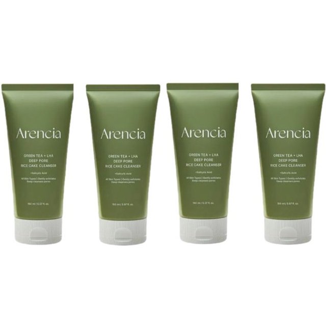 Arencia - Green Tea + LHA Deep Pore Rice Cake Cleanser - 150ml (4ea) Set