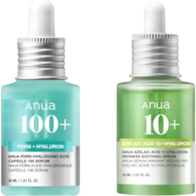 ANUA - PDRN Hyaluronic Acid Capsule 100 Serum + Azelaic Acid 10 Hyaluron Redness Soothing Serum Set