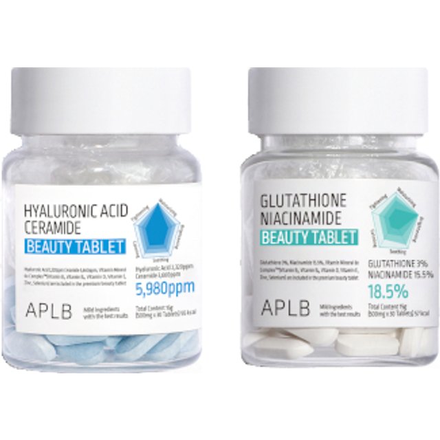 APLB - Glutathione Niacinamide & Hyaluronic Acid Ceramide Beauty Tablet - (30ea*2pcs) Set