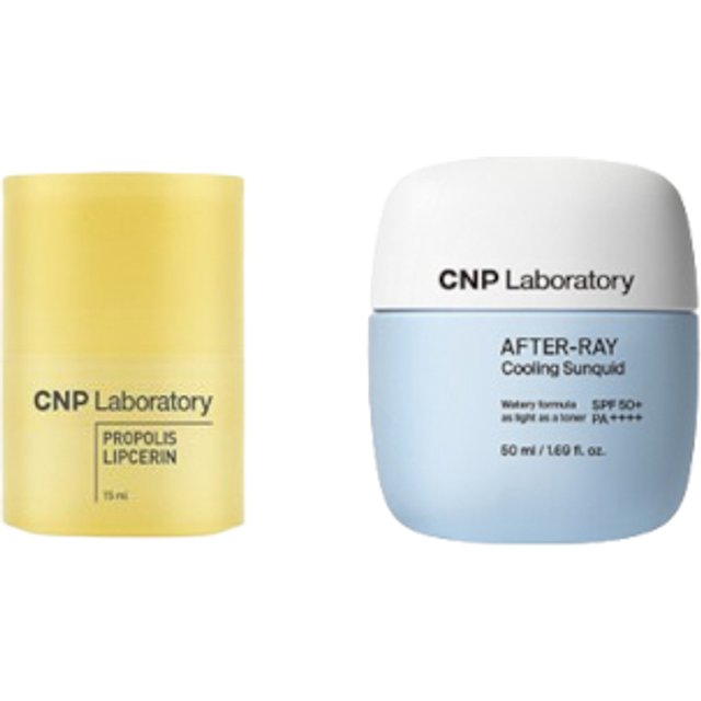 CNP LABORATORY - After-Ray Cooling Sunquid SPF50+ PA++++ 50ml (1ea) + Propolis Lipcerin? 15ml (1ea) Set