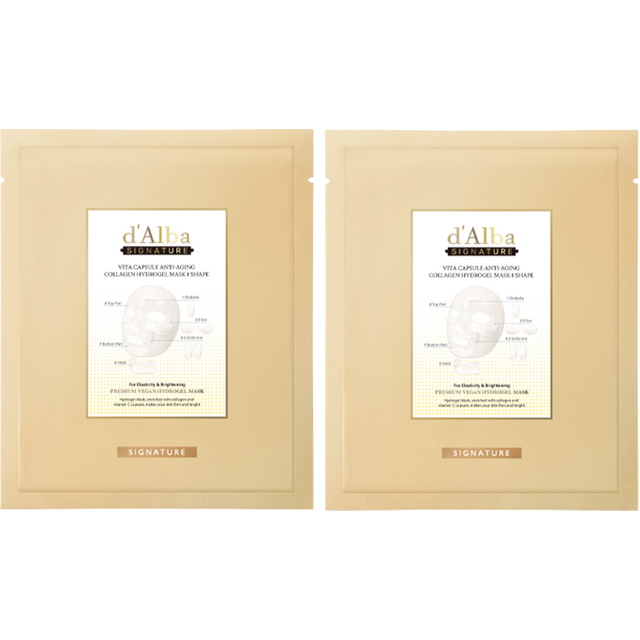 d'Alba - Signature Vita Capsule Anti-Aging Collagen Hydrogel Mask 8 Shape - 44g 2ea