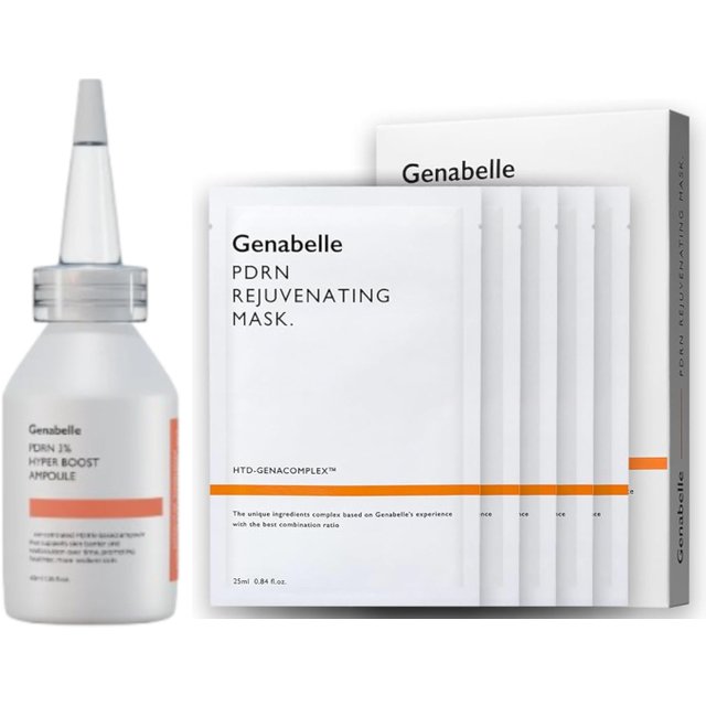 Genabelle - PDRN 3% Hyper Boost Ampoule - 40ml (1ea) & Rejuvenating Mask - 5pcs Set