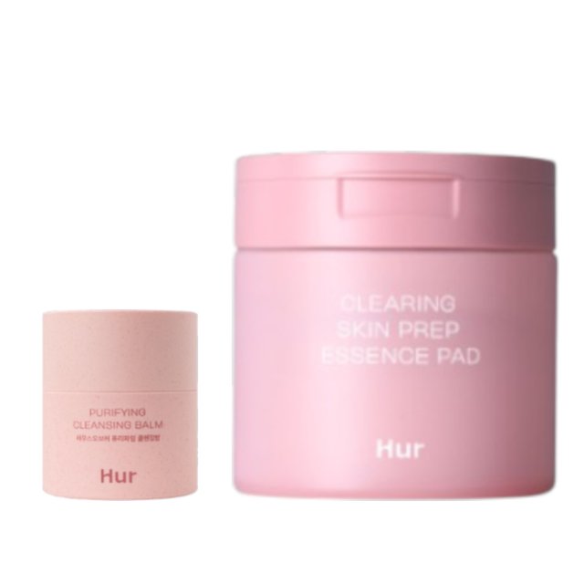 HOUSE OF HUR - Purifying Cleansing Balm - 50ml + Clearing Skin Prep Essence Pad - 140ml/70sheets Set