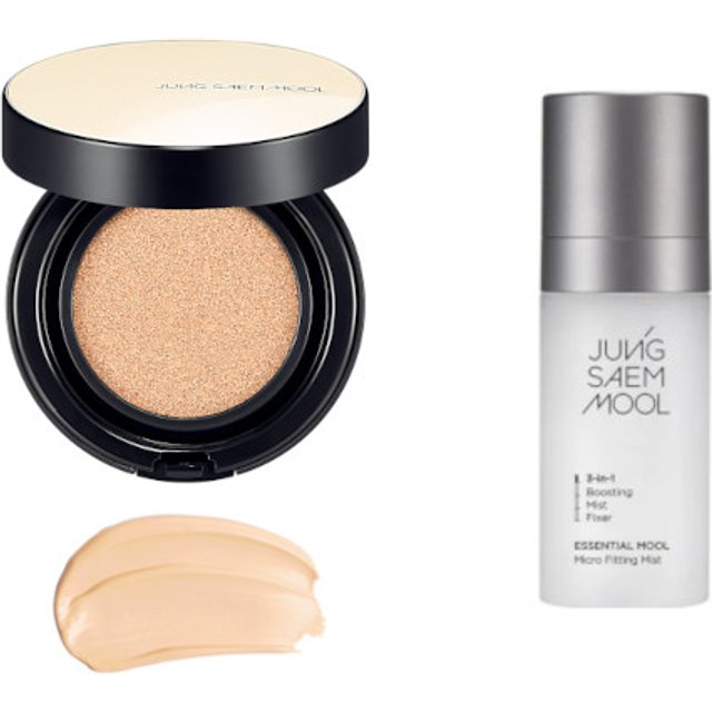 JUNGSAEMMOOL - Essential Skin Nuder Cushion SPF50+ PA+++ 14g - 19 N-Light (1ea) + Essential Mool Micro Fitting Mist - 55ml...