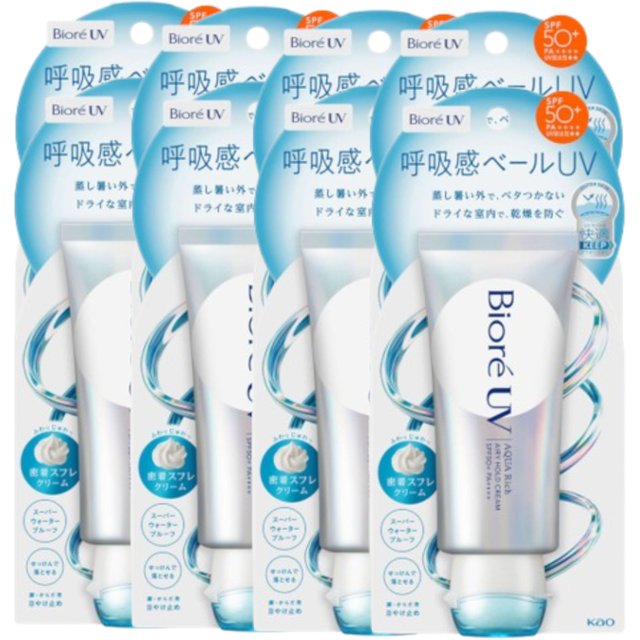 Kao - Biore UV Aqua Rich Airy Hold Cream SPF50+ PA++++ - 70g (8ea) Set