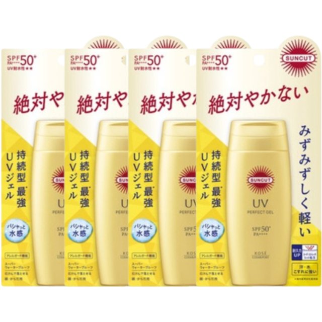 Kose - Suncut UV Perfect Gel Super Water Proof SPF50+ PA++++ - 80g (4ea) Set