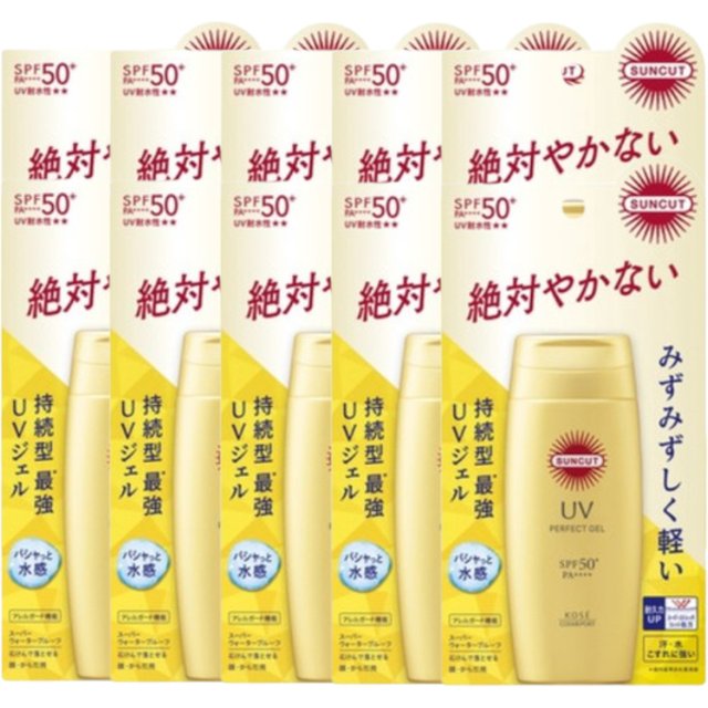 Kose - Suncut UV Perfect Gel Super Water Proof SPF50+ PA++++ - 80g (10ea) Set