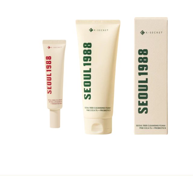 KSECRET - SEOUL 1988 Eye Cream : Retinal Liposome 4% + Fermented Bean - 30ml (1ea) + Cleansing Foam : Pine Cica 1% +...