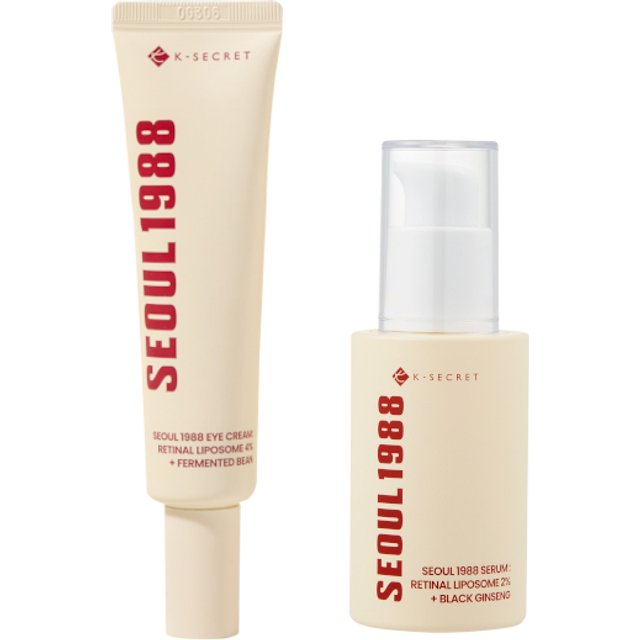 KSECRET - SEOUL 1988 Serum : Retinal Liposome 2% + Black Ginseng - 30ml (1ea) + Eye Cream : Retinal Liposome 4% + Fermented...
